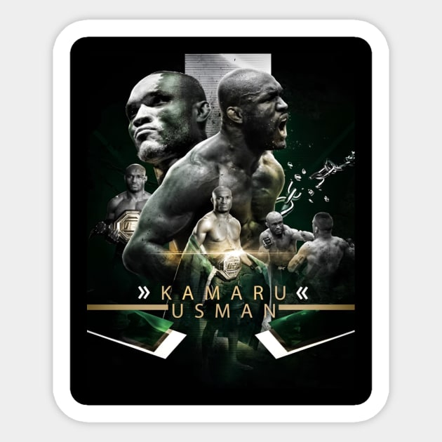 Kamaru Usman 'The Nigerian Nightmare' Sticker by Fit-Flex